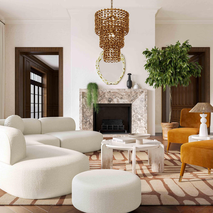 Broohah Cream Boucle Sectional - UK - Home And Beyond