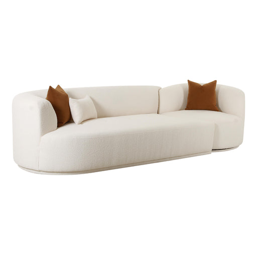 Fickle Cream Boucle 2-Piece Modular LAF Sofa - UK - Home And Beyond