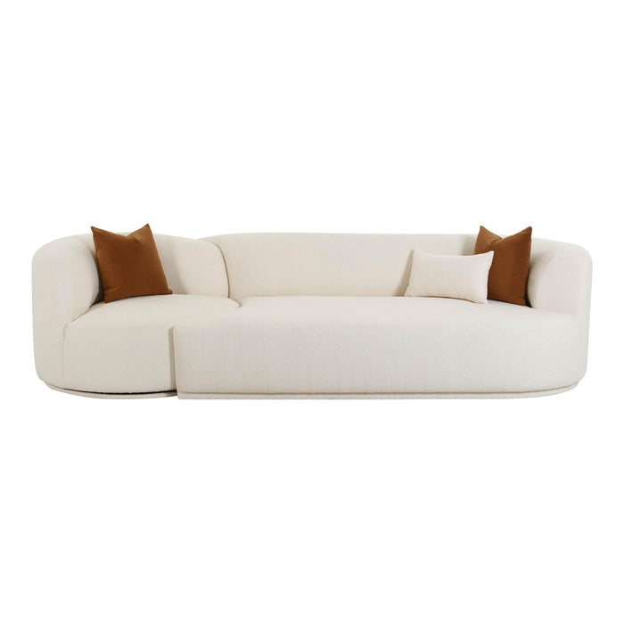 Fickle Cream Boucle 2-Piece Modular RAF Sofa - UK - Home And Beyond