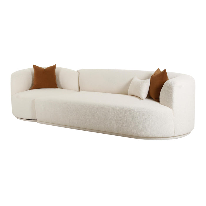 Fickle Cream Boucle 2-Piece Modular RAF Sofa - UK - Home And Beyond