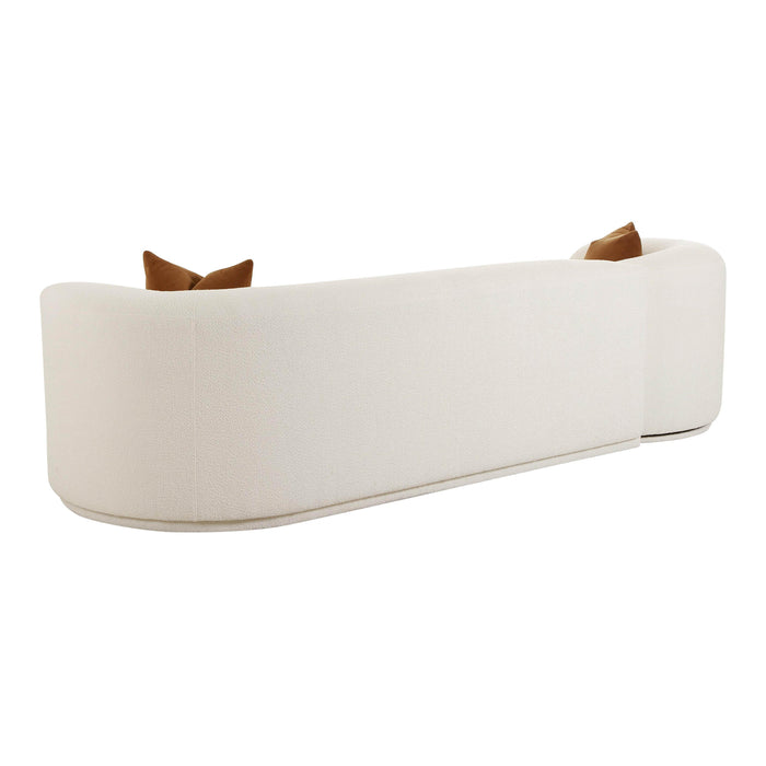 Fickle Cream Boucle 2-Piece Modular RAF Sofa - UK - Home And Beyond