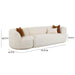 Fickle Cream Boucle 2-Piece Modular RAF Sofa - UK - Home And Beyond