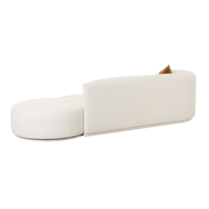 Fickle Cream Boucle 2-Piece Chaise Modular LAF Sofa - UK - Home And Beyond