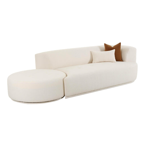 Fickle Cream Boucle 2-Piece Chaise Modular RAF Sofa - UK - Home And Beyond