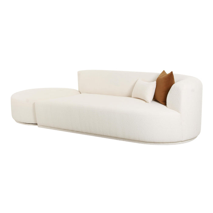 Fickle Cream Boucle 2-Piece Chaise Modular RAF Sofa - UK - Home And Beyond