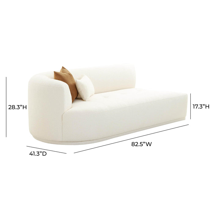 Fickle Cream Boucle Modular LAF Loveseat - UK - Home And Beyond