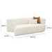 Fickle Cream Boucle Modular RAF Loveseat - UK - Home And Beyond