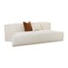 Fickle Cream Boucle Modular Armless Loveseat - UK - Home And Beyond