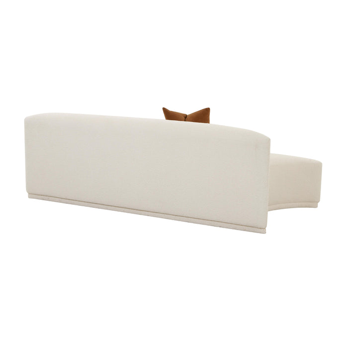 Fickle Cream Boucle Modular Armless Loveseat - UK - Home And Beyond