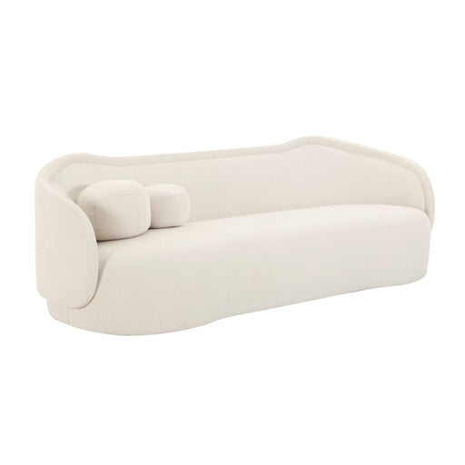 Circe Cream Textured Velvet Sofa - UK - Home And Beyond
