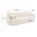 Circe Cream Textured Velvet Sofa - UK - Home And Beyond
