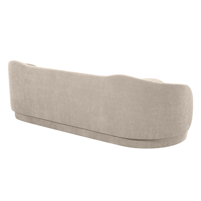 Circe Taupe Textured Velvet Sofa - UK - Home And Beyond