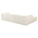 Tarra Fluffy Oversized Cream Corduroy Modular LAF Sectional - UK - Home And Beyond