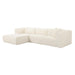 Tarra Fluffy Oversized Cream Corduroy Modular LAF Sectional - UK - Home And Beyond