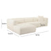 Tarra Fluffy Oversized Cream Corduroy Modular LAF Sectional - UK - Home And Beyond