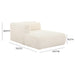 Tarra Fluffy Oversized Cream Corduroy Modular LAF Chaise - UK - Home And Beyond