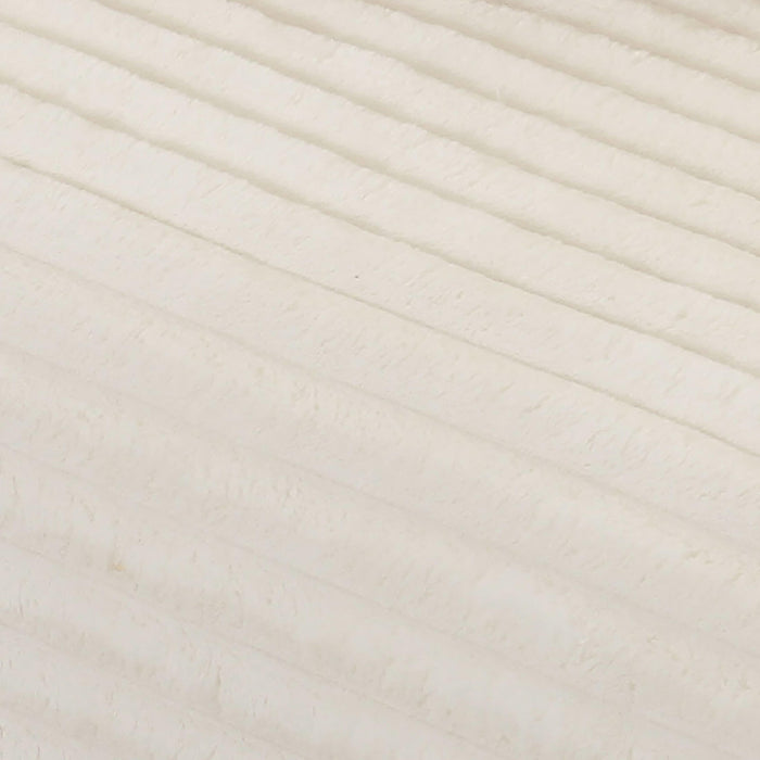 Tarra Fluffy Oversized Cream Corduroy Modular LAF Chaise - UK - Home And Beyond