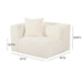 Tarra Fluffy Oversized Cream Corduroy Modular LAF Corner Chair - UK - Home And Beyond