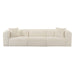 Tarra Fluffy Oversized Cream Corduroy Modular Sofa - UK - Home And Beyond