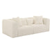 Tarra Fluffy Oversized Cream Corduroy Modular Loveseat - UK - Home And Beyond