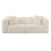 Tarra Fluffy Oversized Cream Corduroy Modular Loveseat - UK - Home And Beyond