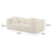 Tarra Fluffy Oversized Cream Corduroy Modular Loveseat - UK - Home And Beyond