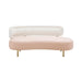Tischa Cream Boucle & Blush Velvet Sofa - Home And Beyond