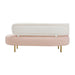 Tischa Cream Boucle & Blush Velvet Sofa - Home And Beyond