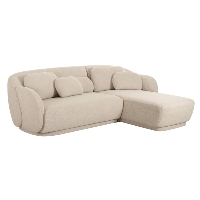 Misty Cream Boucle Sectional - RAF - UK - Home And Beyond