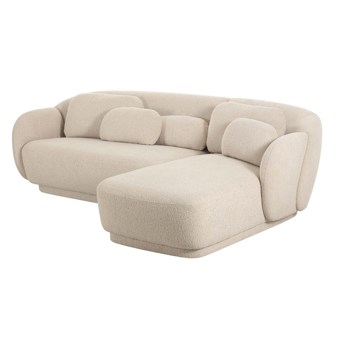 Misty Cream Boucle Sectional - RAF - UK - Home And Beyond