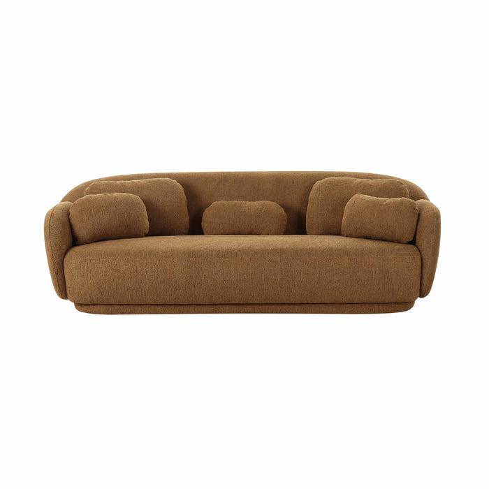 Misty Brown Boucle Sofa - UK - Home And Beyond