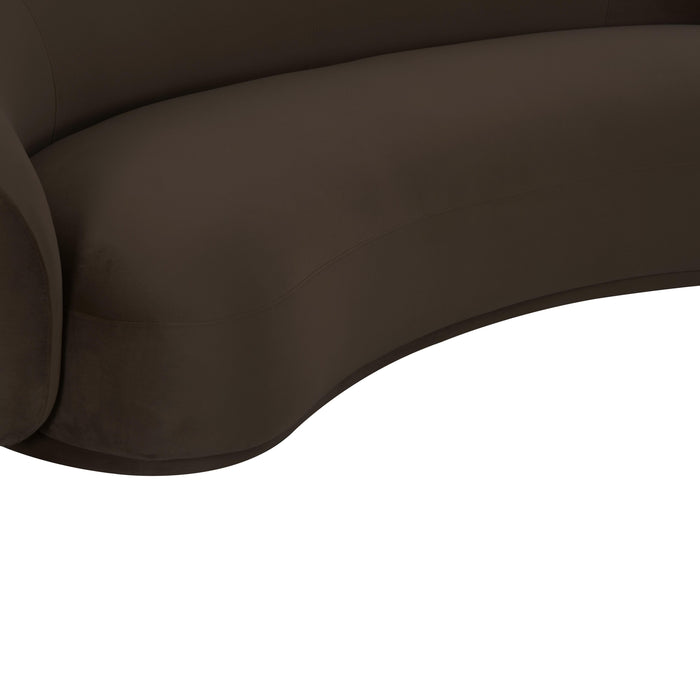Kendall Chocolate Brown Velvet Sofa - Home And Beyond