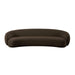 Kendall Chocolate Brown Velvet 120 Inch Sofa - Home And Beyond