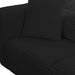 Tarra Fluffy Oversized Black Corduroy Modular RAF Sectional - Home And Beyond