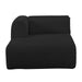 Tarra Fluffy Oversized Black Corduroy Modular LAF Chaise - Home And Beyond