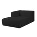 Tarra Fluffy Oversized Black Corduroy Modular LAF Chaise - Home And Beyond