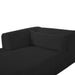 Tarra Fluffy Oversized Black Corduroy Modular LAF Chaise - Home And Beyond