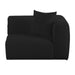 Tarra Fluffy Oversized Black Corduroy Modular RAF Corner Chair - Home And Beyond