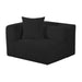 Tarra Fluffy Oversized Black Corduroy Modular LAF Corner Chair - Home And Beyond