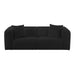 Tarra Fluffy Oversized Black Corduroy Modular Loveseat - Home And Beyond