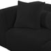 Tarra Fluffy Oversized Black Corduroy Modular Loveseat - Home And Beyond