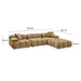 Calliope Cafe Au Lait Performance Velvet 4-piece Modular Sectional - Home And Beyond
