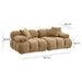 Calliope Cafe Au Lait Performance Velvet Modular Loveseat - Home And Beyond