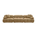 Calliope Cafe Au Lait Performance Velvet Modular Sofa - Home And Beyond