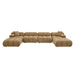 Calliope Cafe Au Lait Performance Velvet 6-piece Modular U-Sectional - Home And Beyond