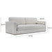 Ryan 91" Cream Upcycled Performance Linen Sofa Bed - Home And Beyond