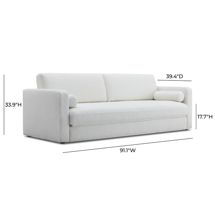 Ryan Cream Boucle Sofa Bed - Home And Beyond