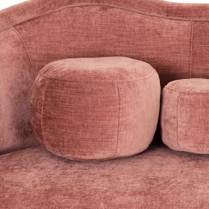 Circe Mauve Textured Velvet Sofa - Home And Beyond