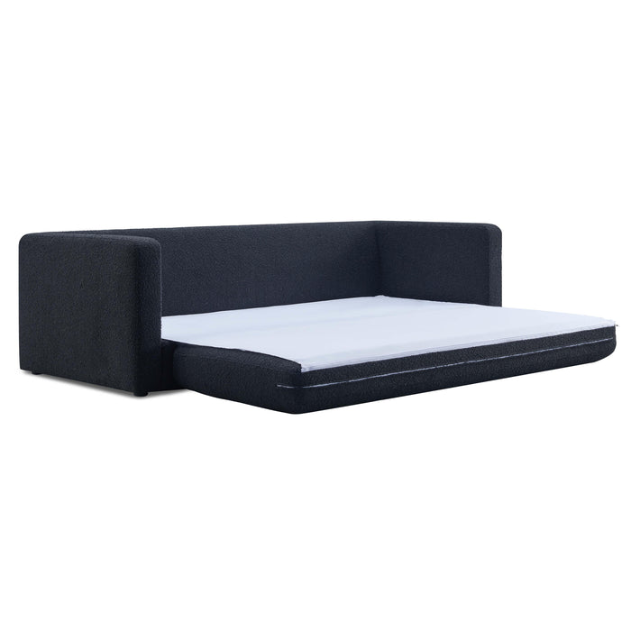 Ryan Black Boucle Sofa Bed - Home And Beyond