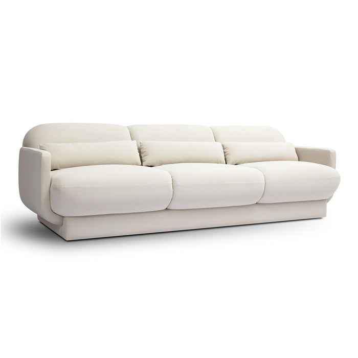 Azalea Cream Velvet Sofa - Home And Beyond